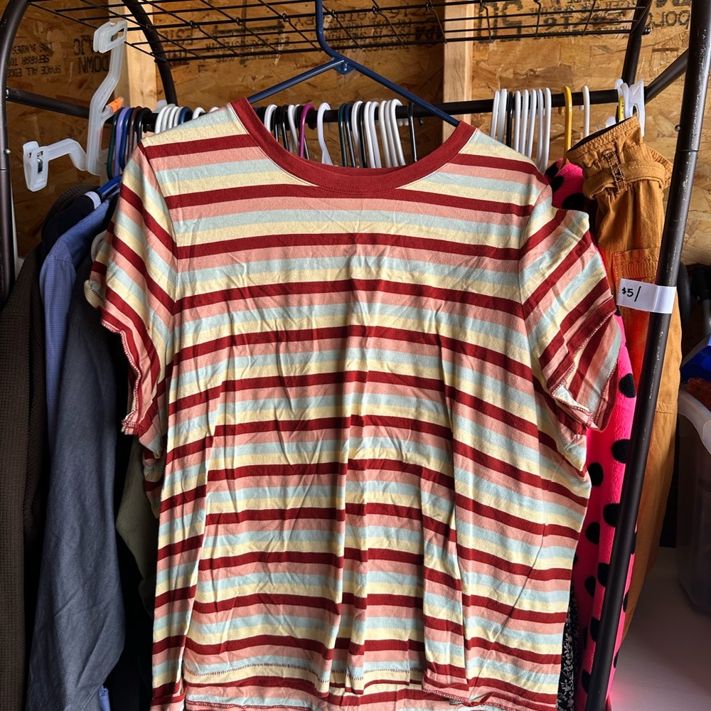 Madewell Kids Striped Tee - Red, Yellow, Cream